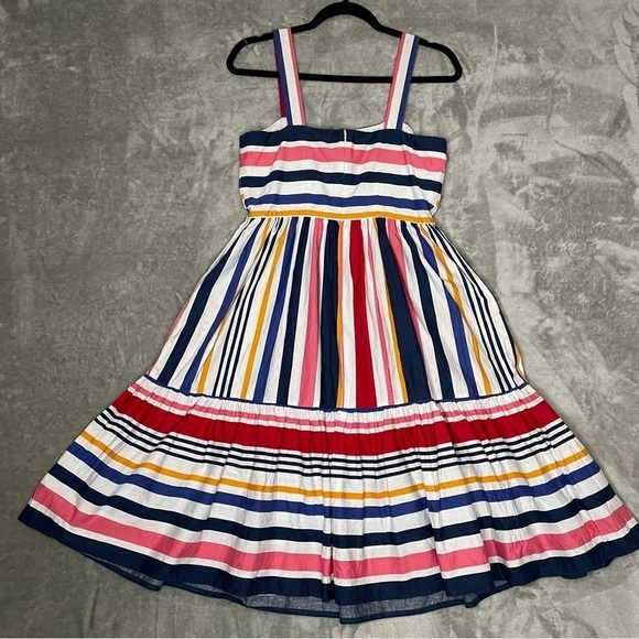 Vince Camuto Striped Multicolor Summer Dress Size 6 - Picture 3 of 11